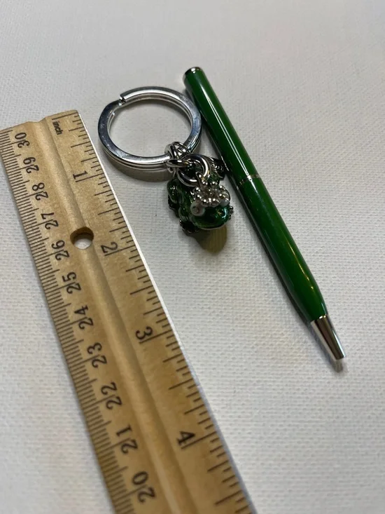 Coach Green Frog Keychain Charm and Green Coach Pen Set - Picture 8 of 8
